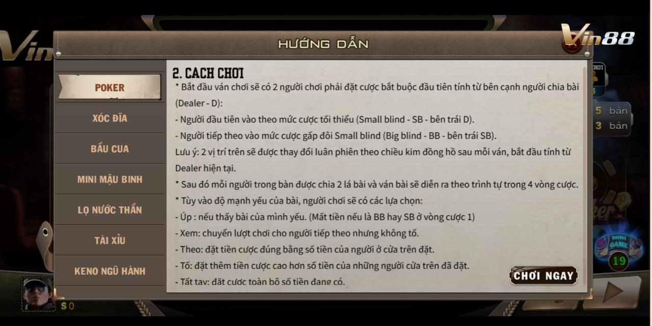 Chi tiết cách chơi poker được cập nhật tại nhà cược