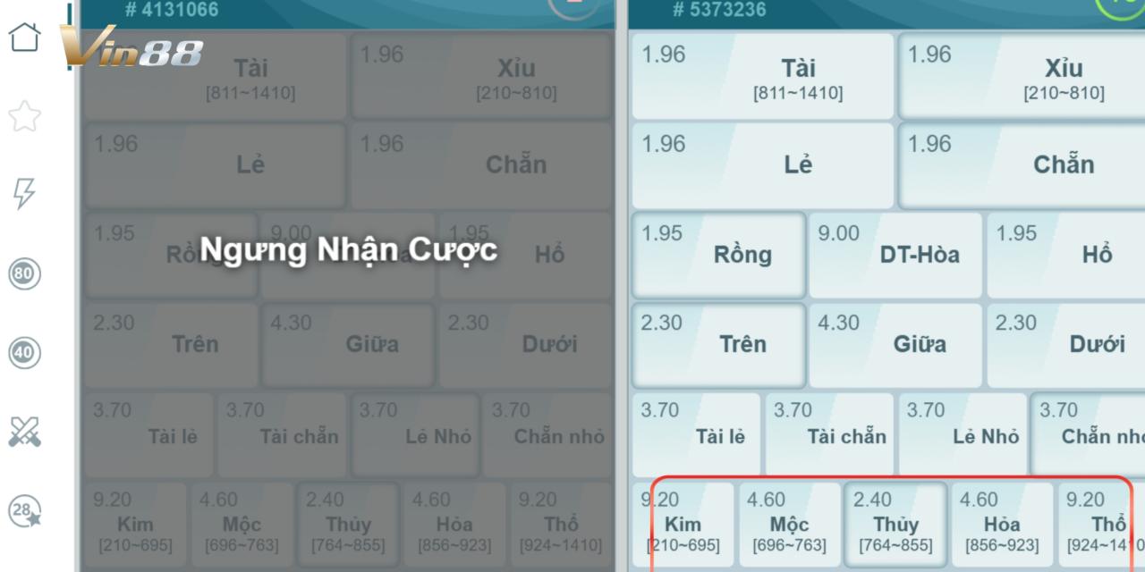 Cược Kim/ Mộc/ Thủy/ Hỏa/ Thổ Keno Tại Nhà Cái Vin88