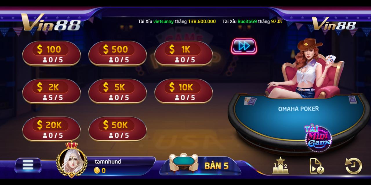 Giới Thiệu Về Game Bài Omaha Poker Tại Vin88