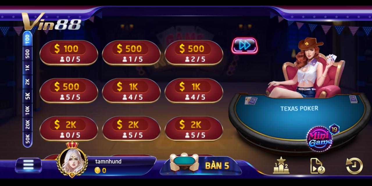 Khám Phá Game Bài Texas Poker Tại Vin88