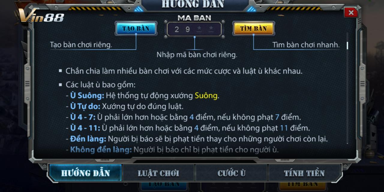 Luật Chơi Bài Chắn Tại Nhà Cái Vin88