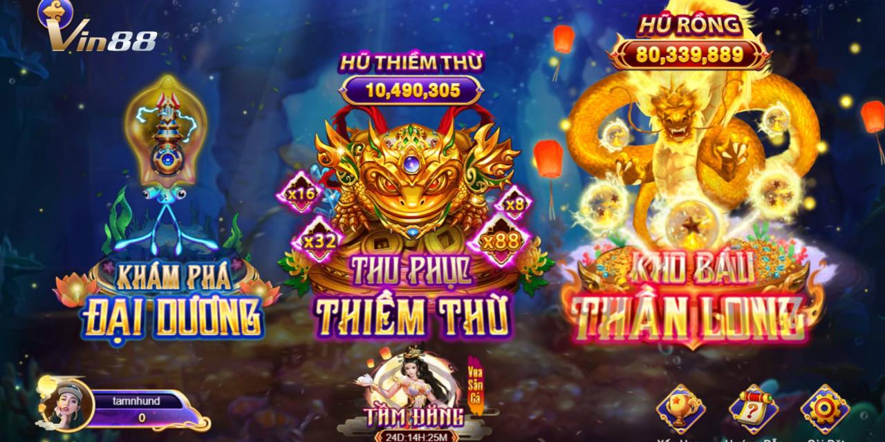 Phòng chơi kho báu thần long trong vua săn cá