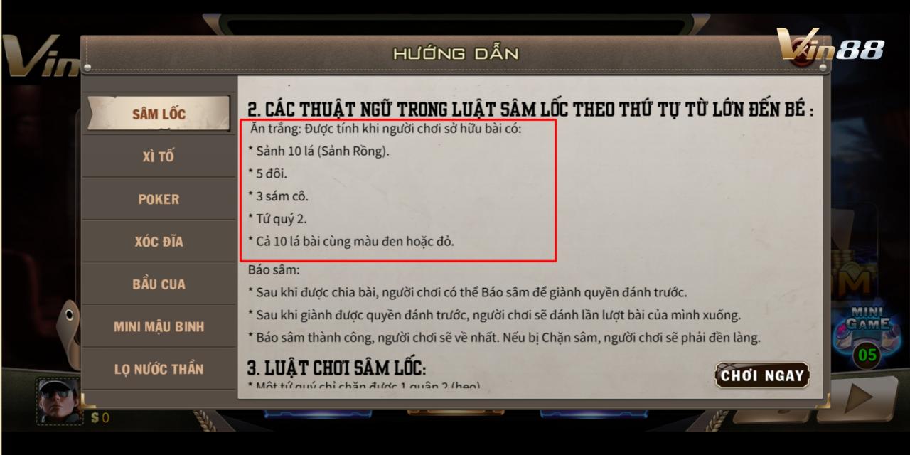 Trường Hợp Ăn Trắng Trong Sâm Lốc Vin88