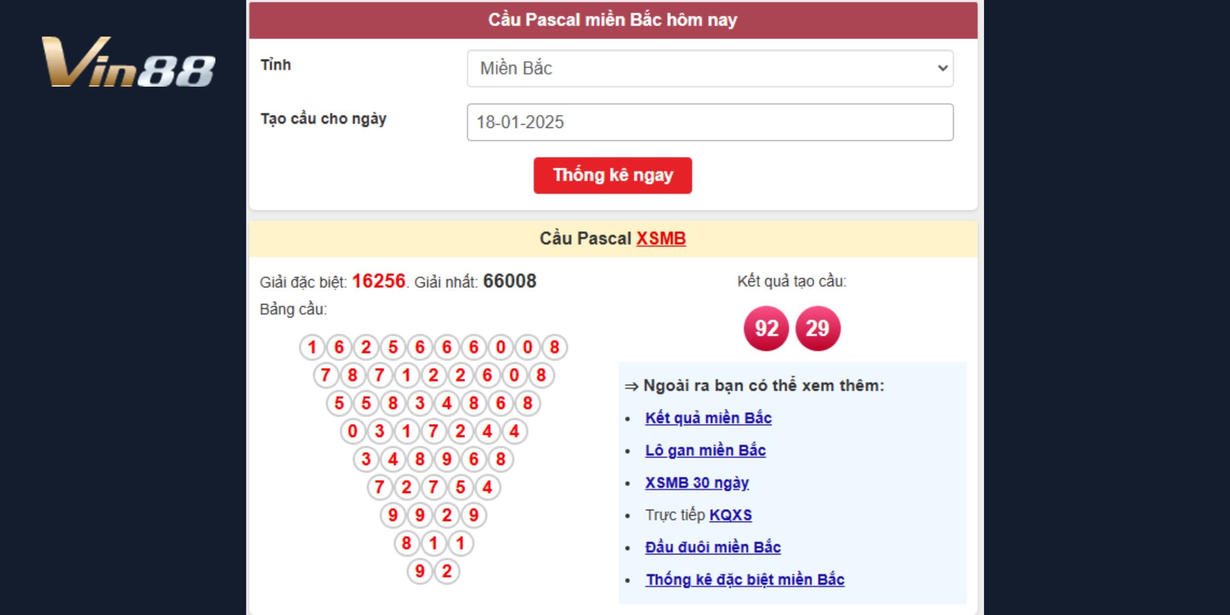 Phân tích cầu Pascal dự đoán xổ số miền Bắc ngày 18/01/2025