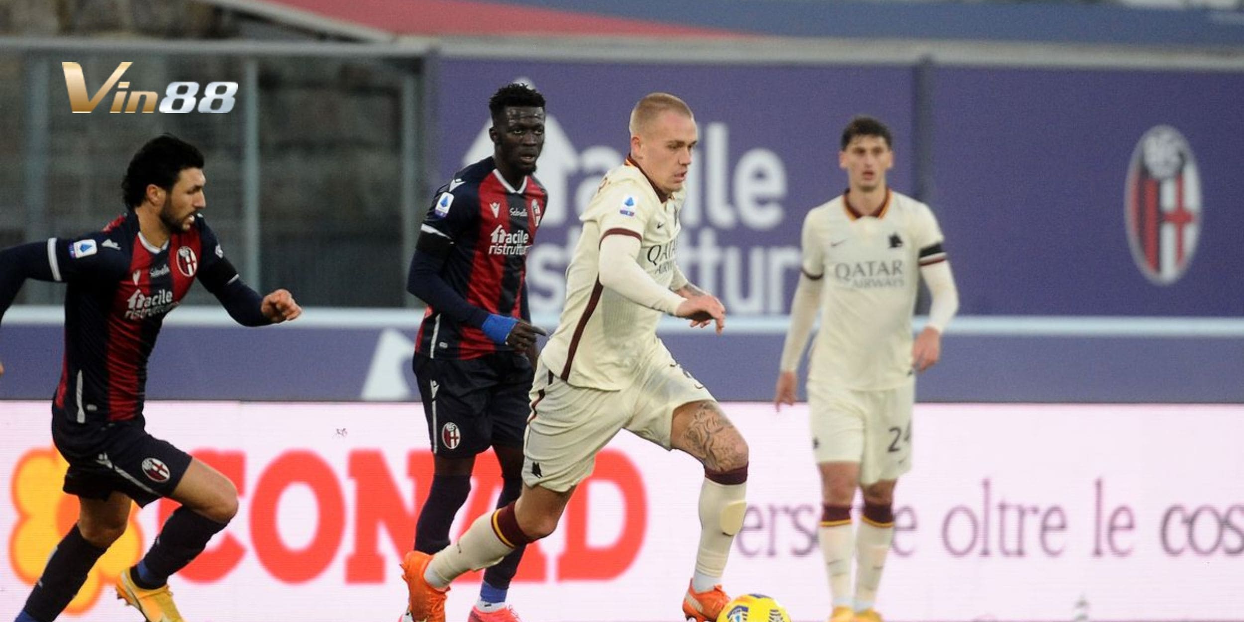 Tỷ số chung cuộc 2-1 nghiêng về đội chủ nhà Roma